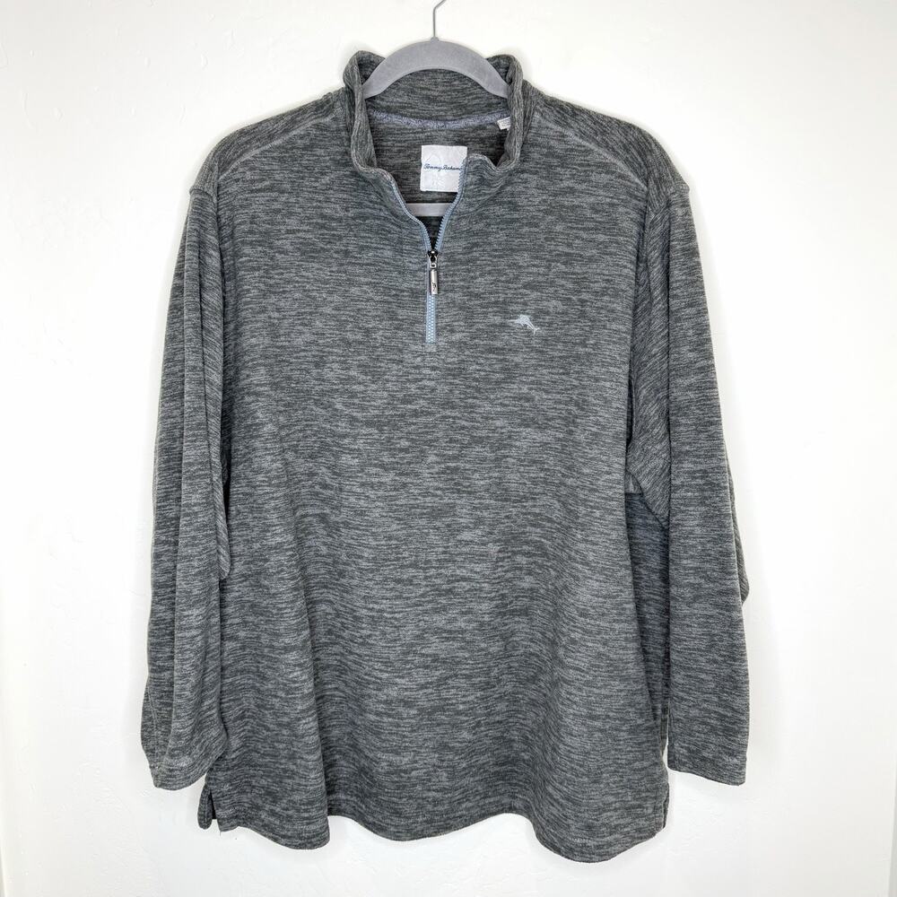Tommy Bahama Cloud Peak Half Zip Fleece Pullover Men’s 3XLB Ash Gray Jacket
